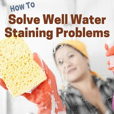 Iron staining from well water Well water staining