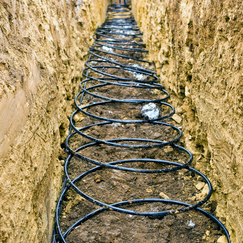 Geothermal system installation geothermal well