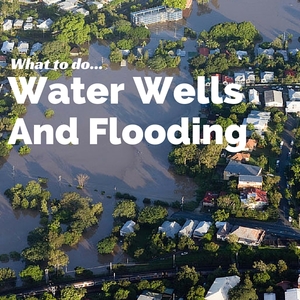 Steps to take after a water well is flooded. flood